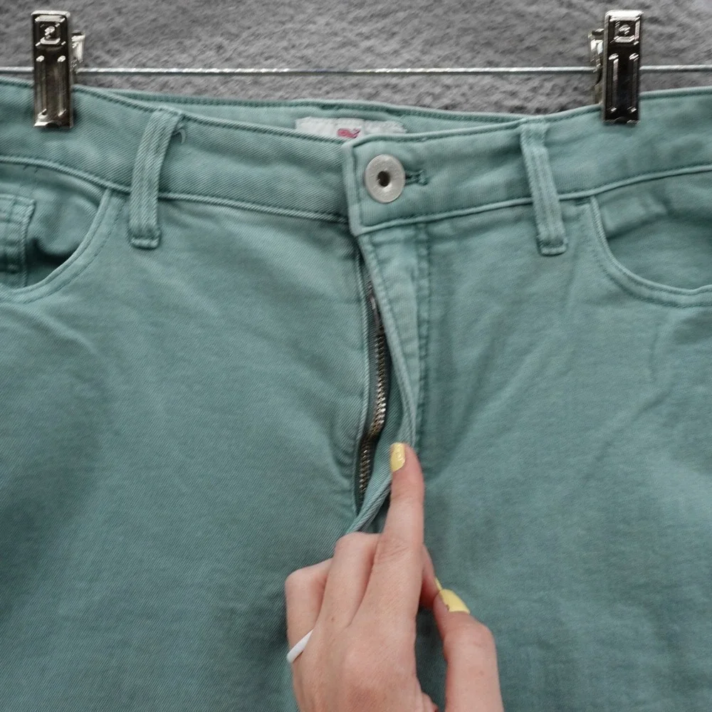 Vineyard Vines High Rise Skinny‎ Jeans 33 Green Womens Ankle Length Stretch